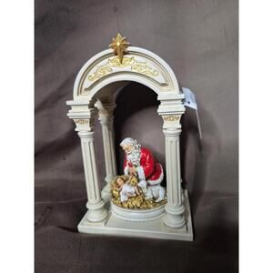 Joseph's Studio Kneeling Santa Lighted Arch NWT